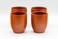 Japanese Teacups - Set of 4 Calligraphy Tokoname-yaki Yunomi - 125ml