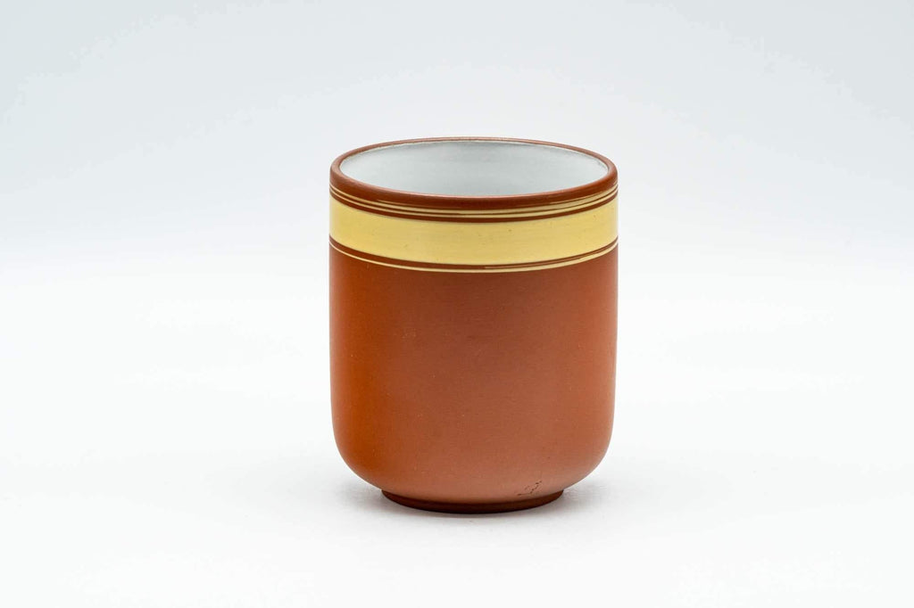 Japanese Teacups - Set of 4 Striped Tokoname-yaki Yunomi - 125ml