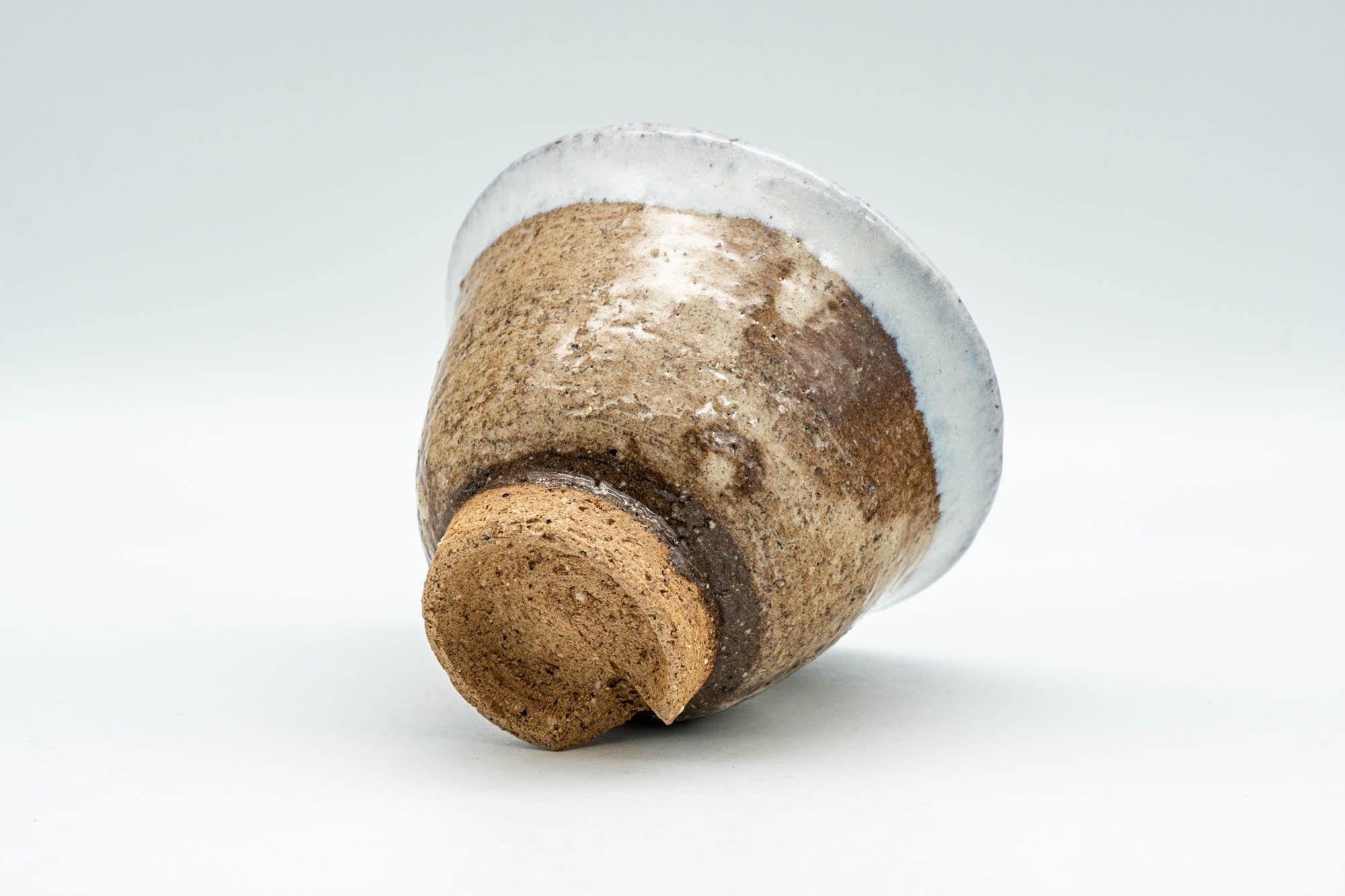 Japanese Teacup - Brown White Drip-Glazed Hagi-yaki Yunomi - 125ml