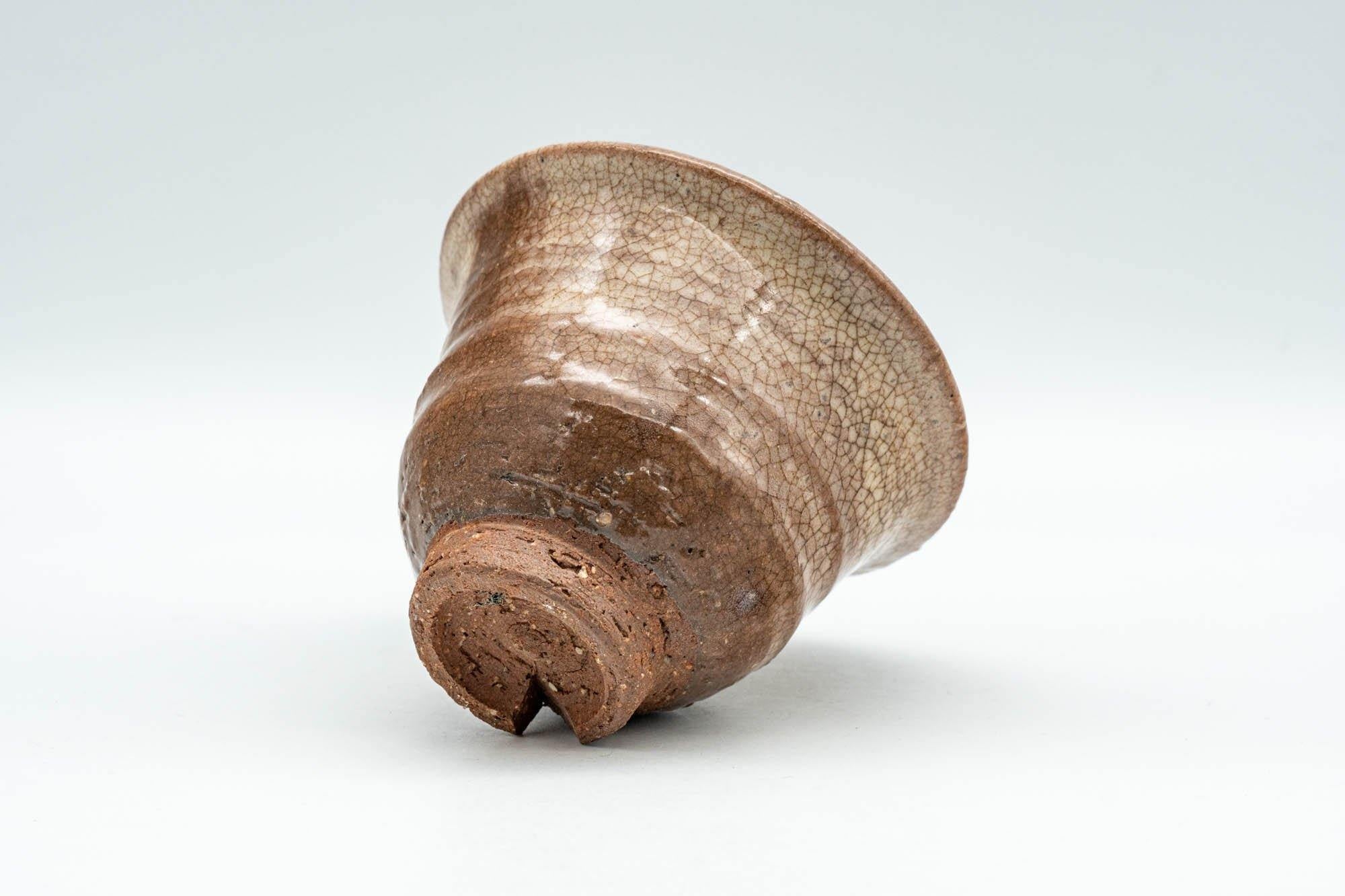 Japanese Teacup - Brown and Milky White Hagi-yaki Yunomi - 100ml