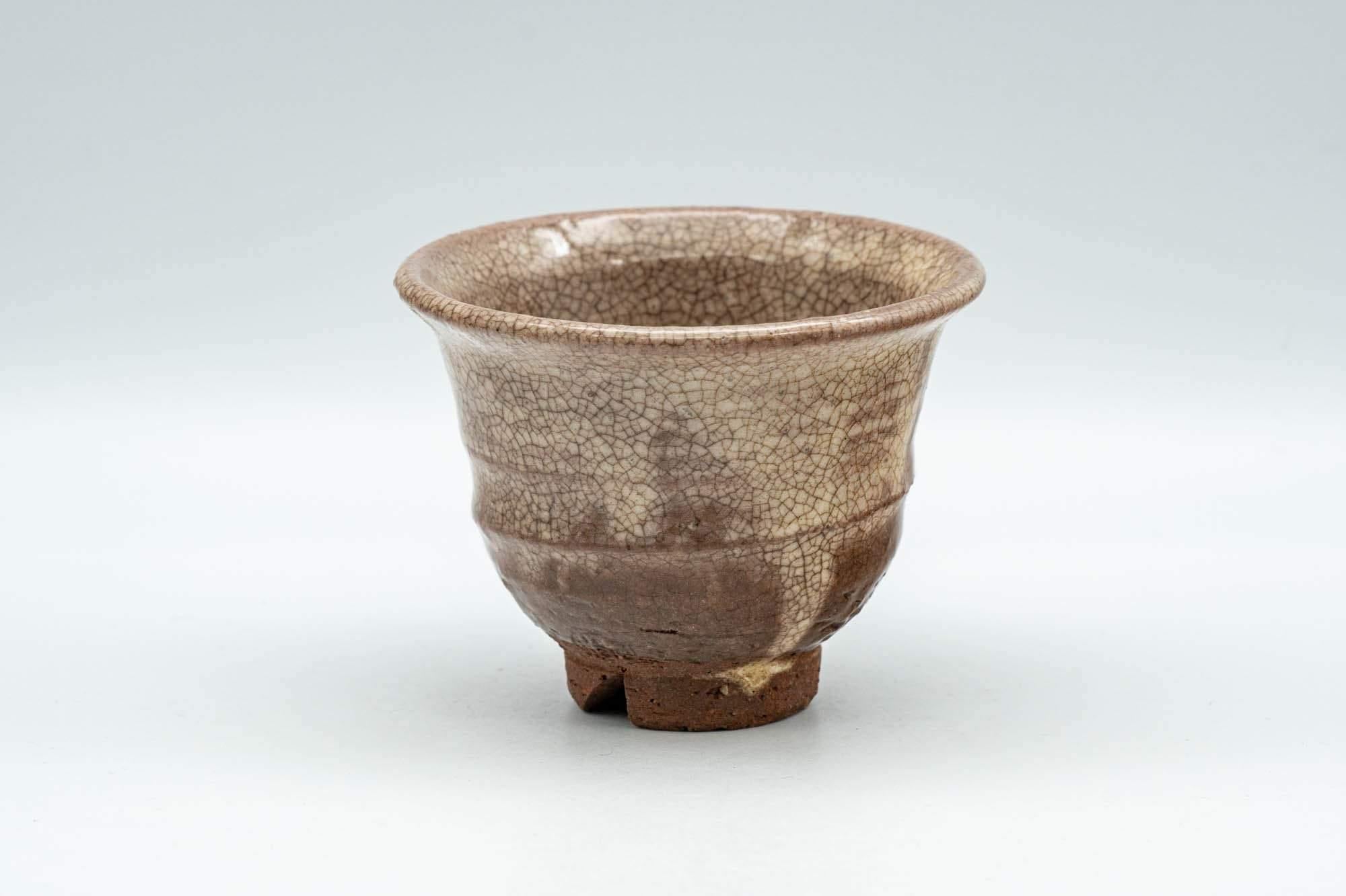 Japanese Teacup - Brown and Milky White Hagi-yaki Yunomi - 100ml