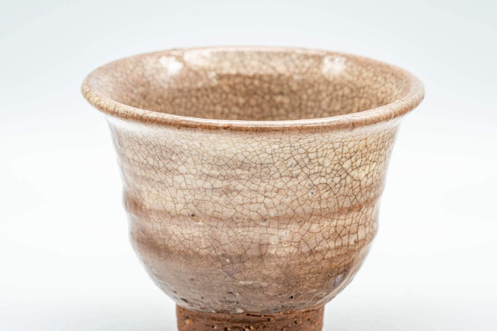 Japanese Teacup - Brown and Milky White Hagi-yaki Yunomi - 100ml