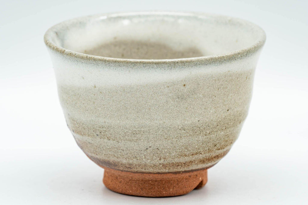 Japanese Teacup - Brown and White Drip-Glazed Hagi-yaki Yunomi - 100ml