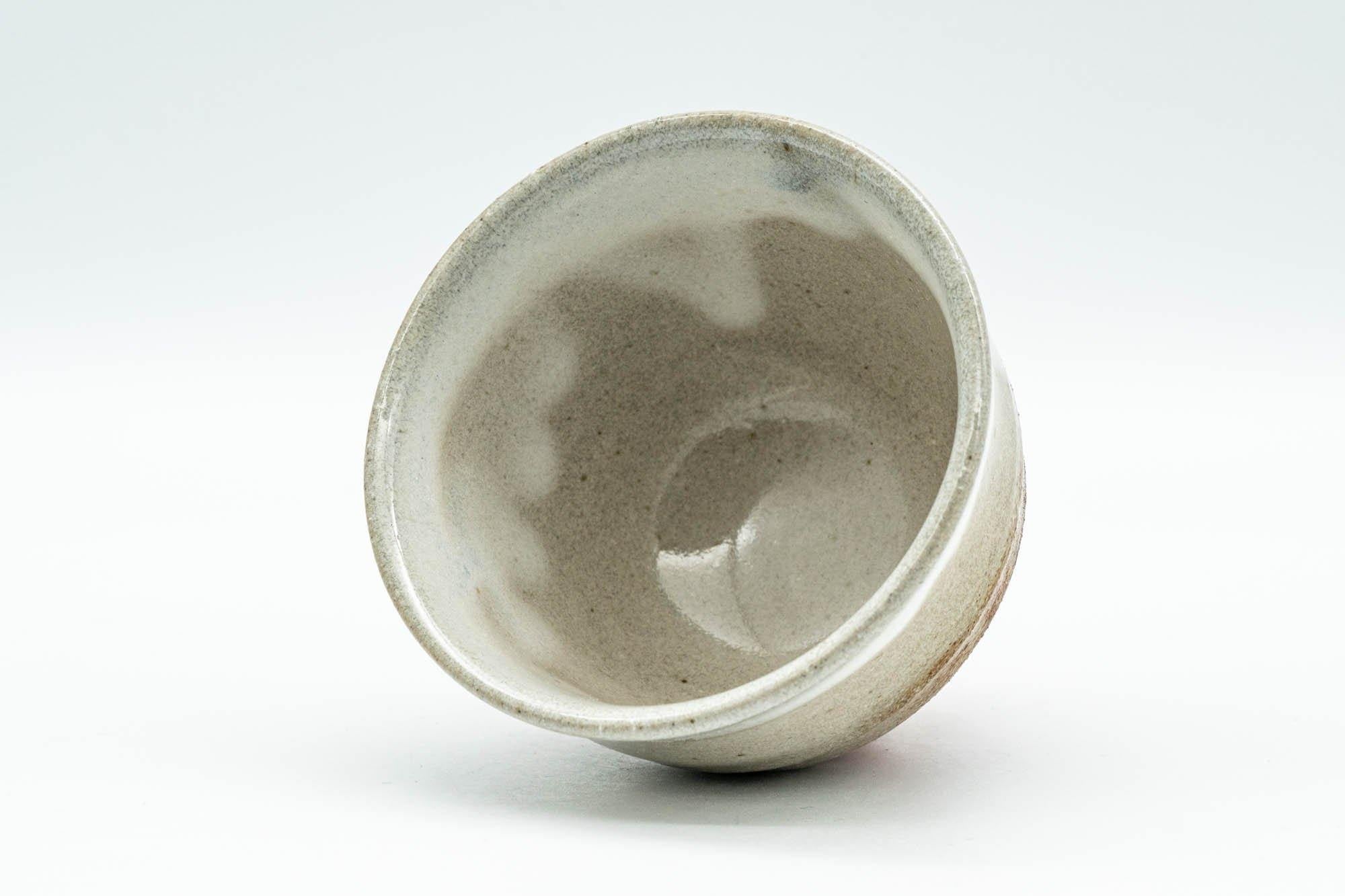 Japanese Teacup - Brown and White Drip-Glazed Hagi-yaki Yunomi - 100ml