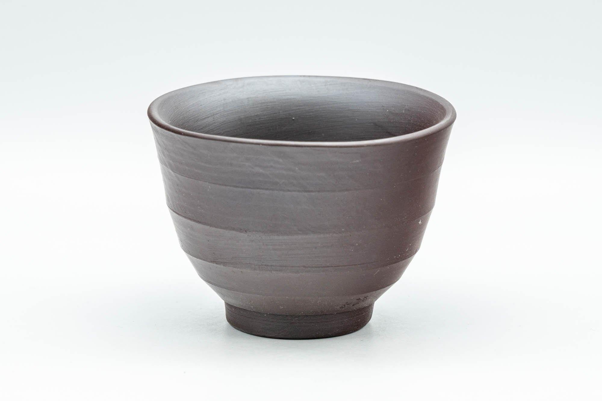 Japanese Teacups - Set of 3 White Spiral Banko-yaki Yunomi - 90ml