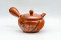 Japanese Kyusu - Engraved Bamboo Tokoname-yaki Teapot - 250ml