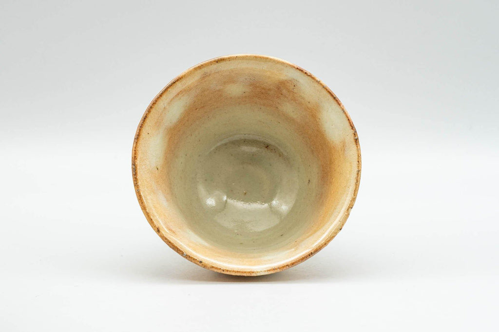 Japanese Teacups - Set of 3 Geometric Beige Glazed Hagi-yaki Yunomi - 110ml