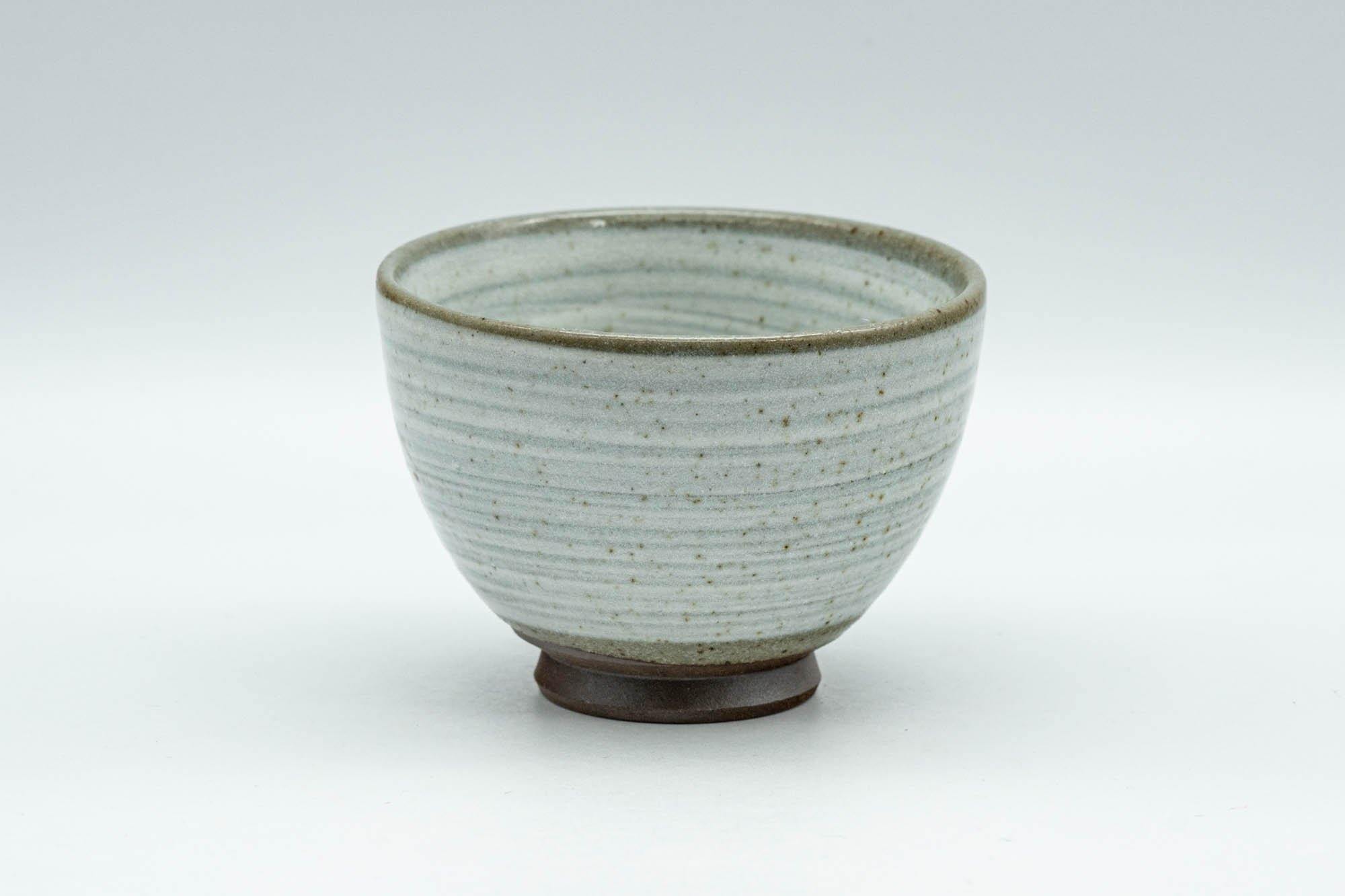 Japanese Teacup - Floral Grey Spiral Glazed Yunomi - 70ml