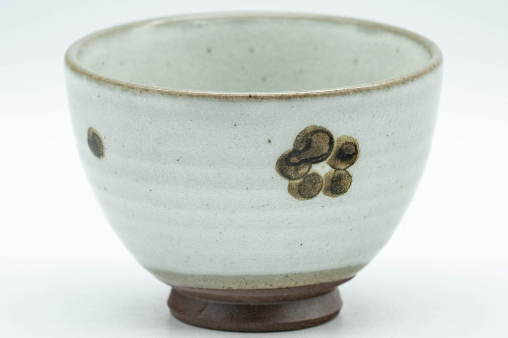 Japanese Teacup - Floral Grey Glazed Yunomi - 70ml
