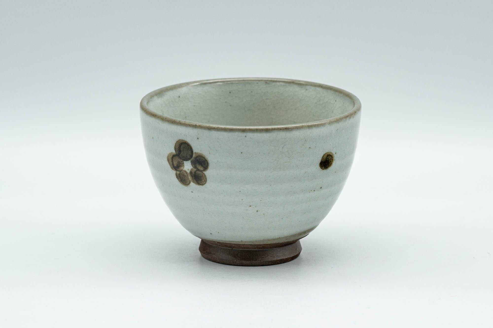 Japanese Teacup - Floral Grey Glazed Yunomi - 70ml