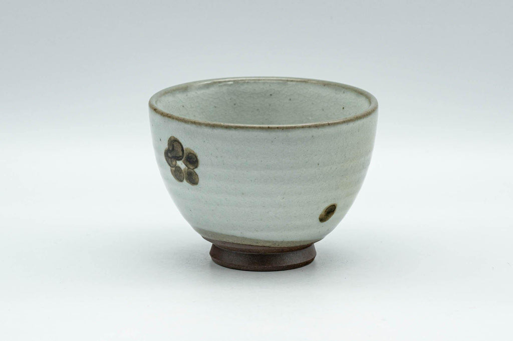 Japanese Teacup - Floral Grey Glazed Yunomi - 70ml