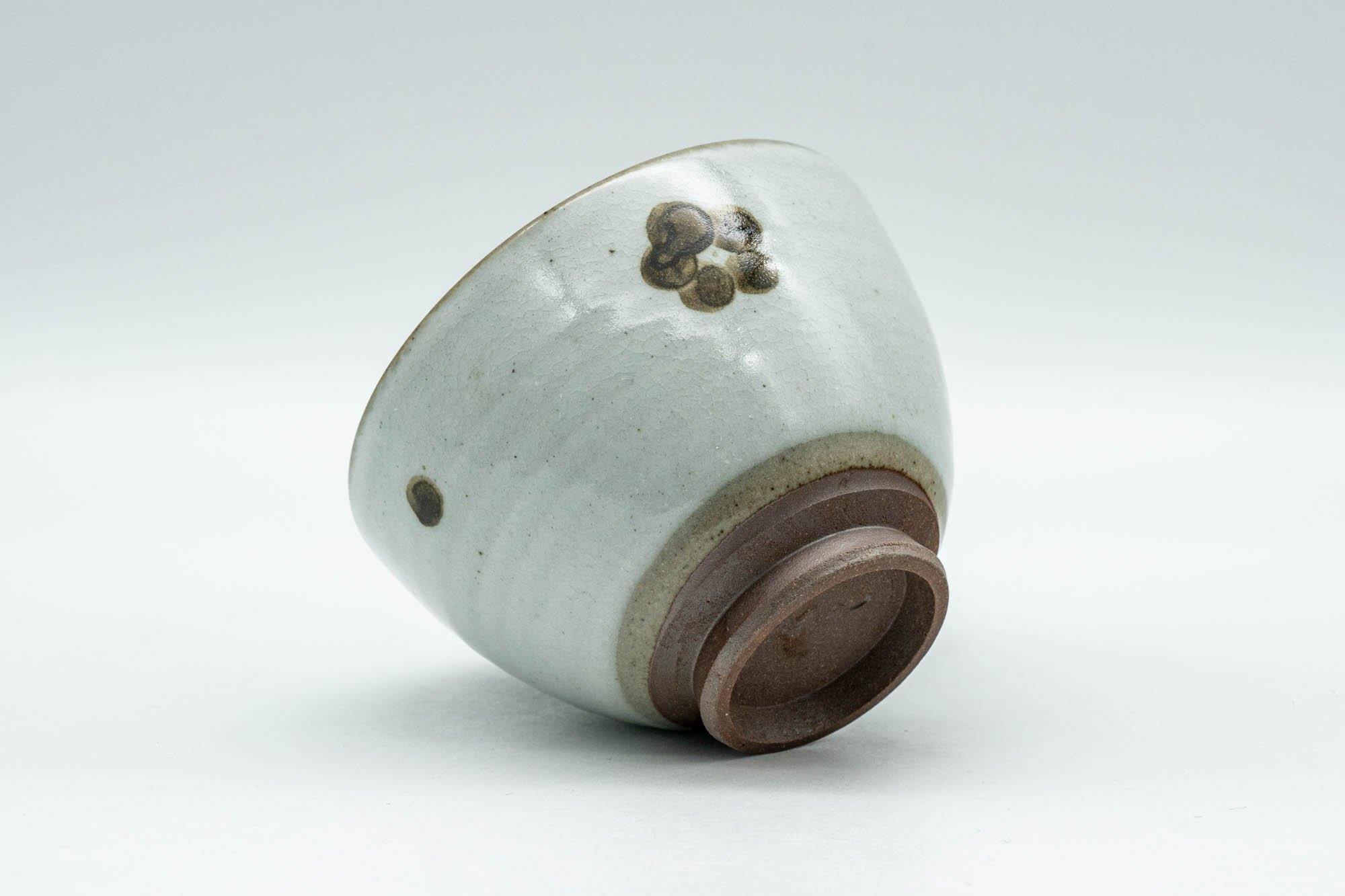 Japanese Teacup - Floral Grey Glazed Yunomi - 70ml