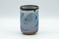 Japanese Teacup - Blue Kanji Hare's Fur Glazed Yunomi - 170ml