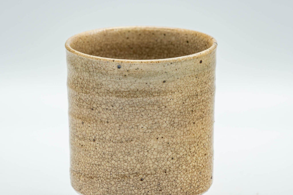 Japanese Teacup - Beige Textured Hagi-yaki Yunomi - 110ml