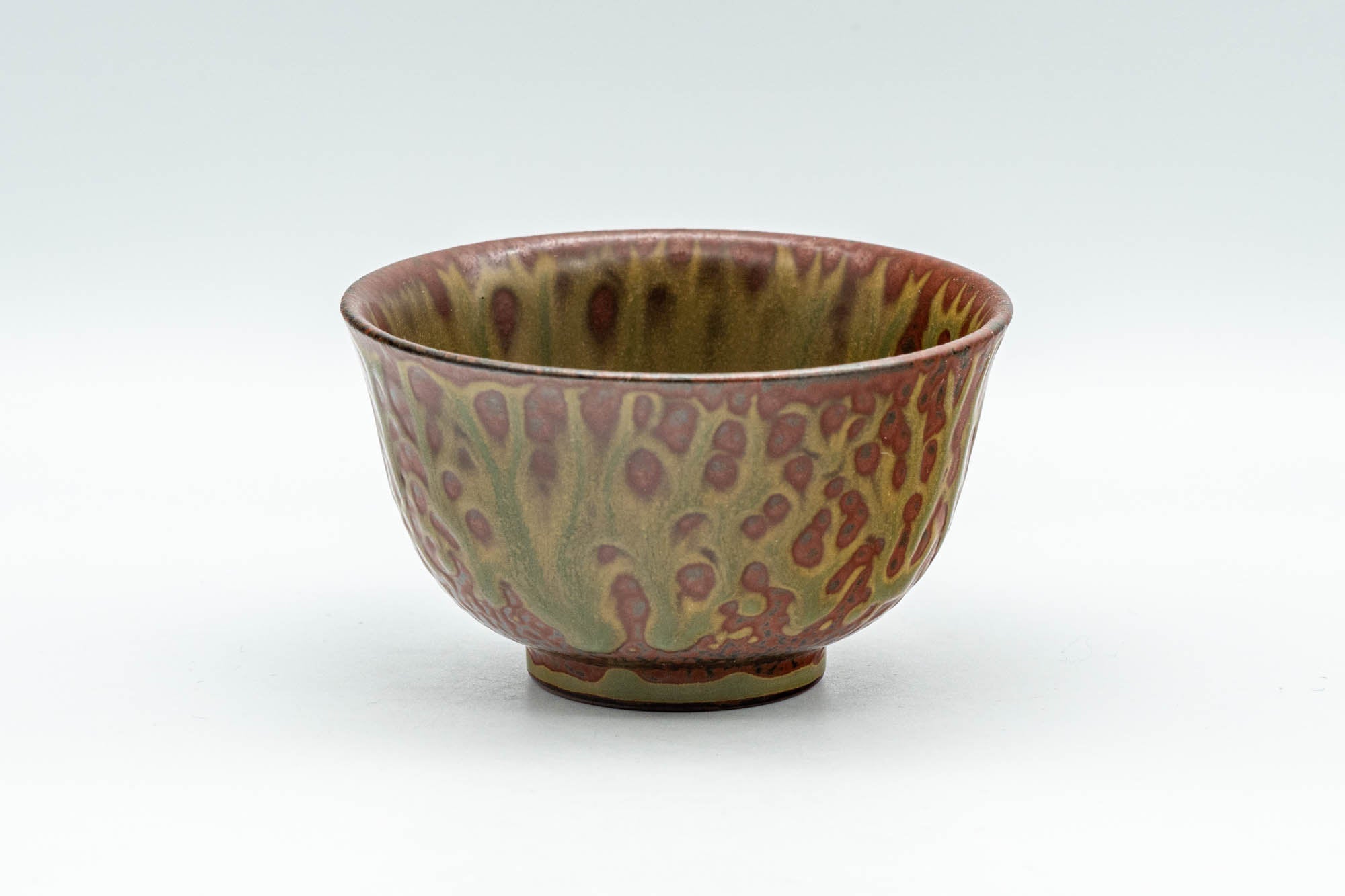 Japanese Teacup - Green Ash Glazed Tokoname-yaki Yunomi - 80ml