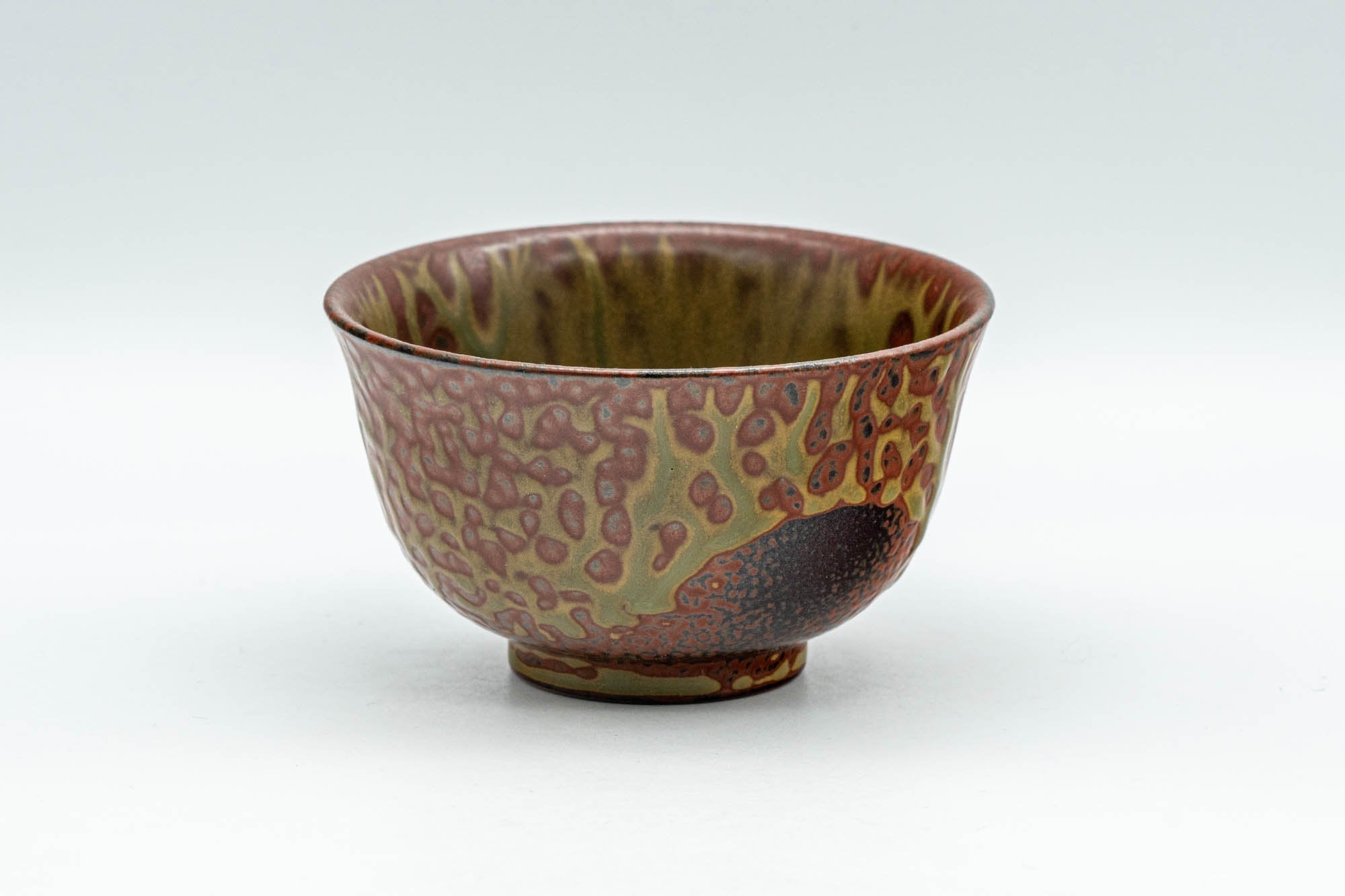 Japanese Teacup - Green Ash Glazed Tokoname-yaki Yunomi - 80ml