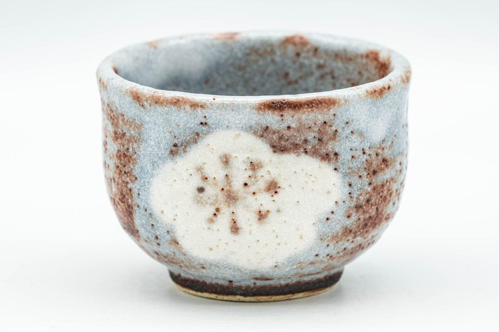 Japanese Teacup - Blossoms Blue Shino Glazed Guinomi - 60ml