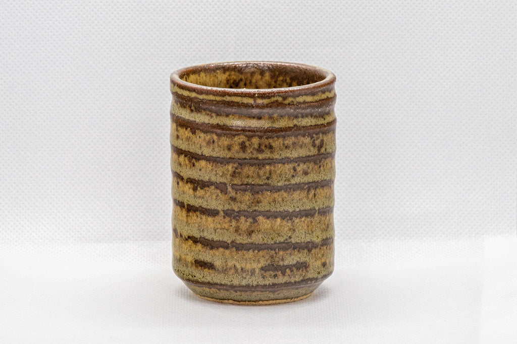 Japanese Teacup - Green Glazed Tsutsu-gata Yunomi  - 120ml