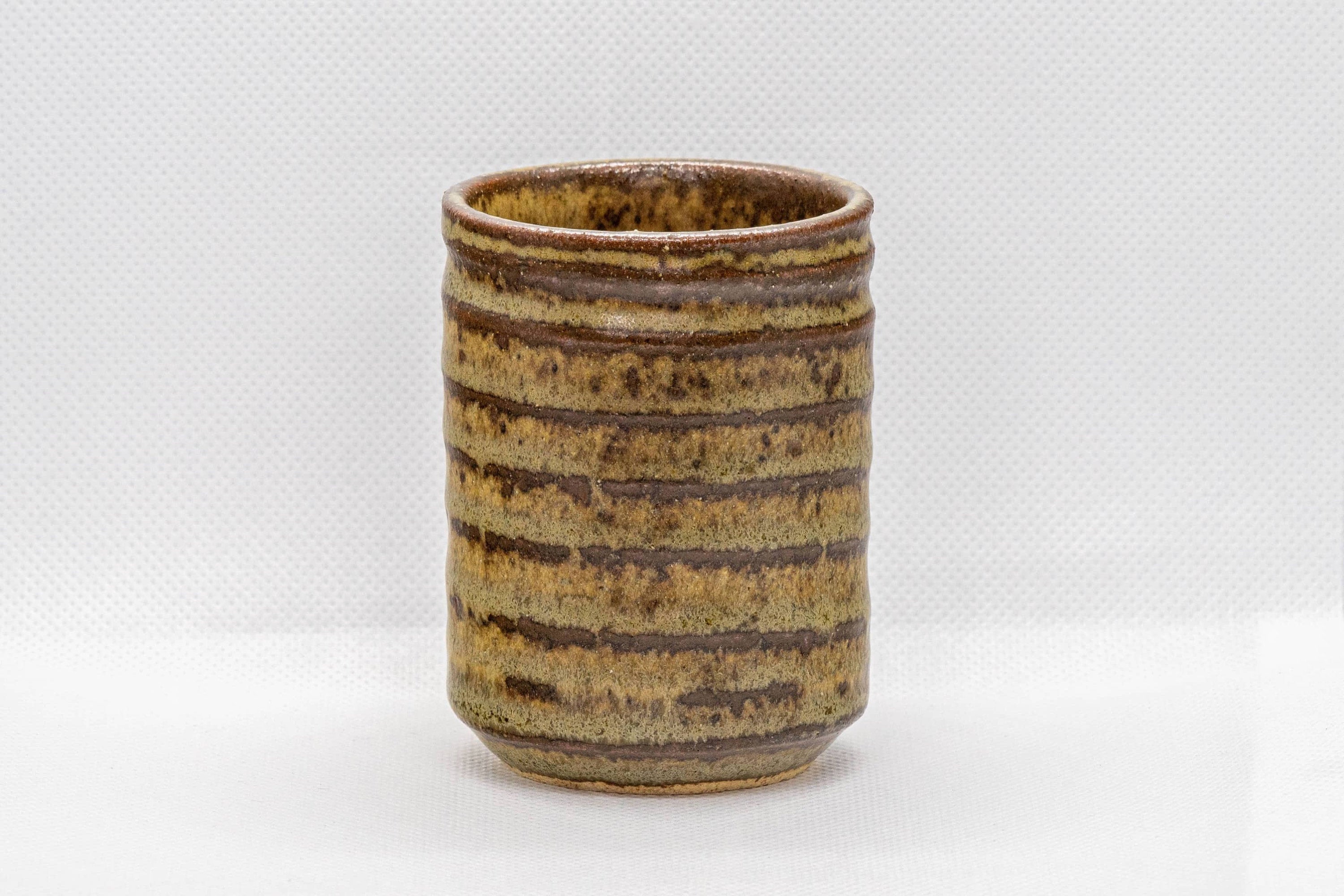 Japanese Teacup - Green Glazed Tsutsu-gata Yunomi  - 120ml