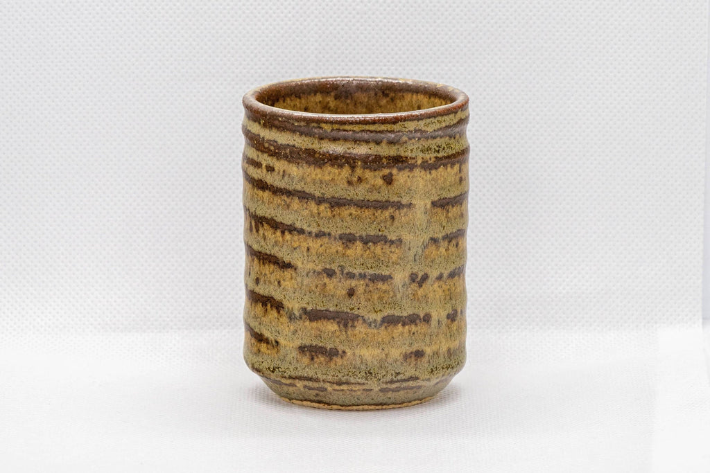 Japanese Teacup - Green Glazed Tsutsu-gata Yunomi  - 120ml