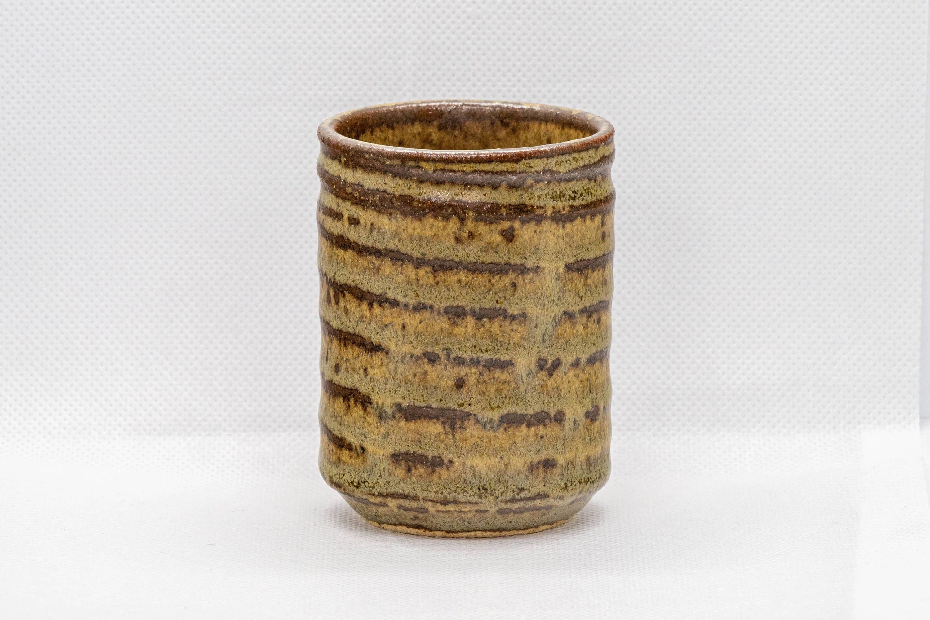 Japanese Teacup - Green Glazed Tsutsu-gata Yunomi  - 120ml