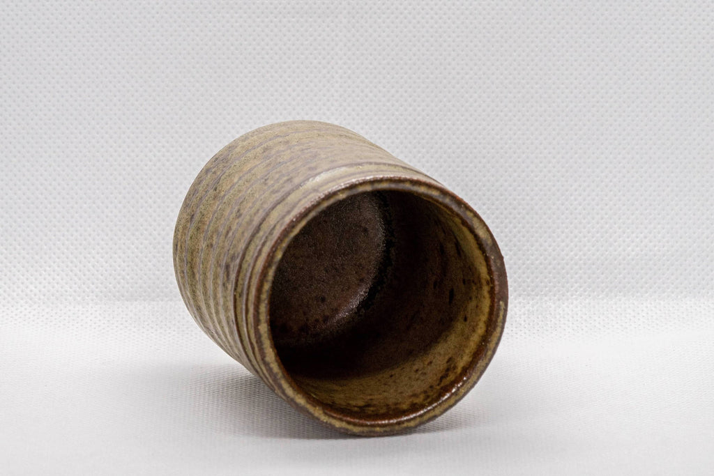 Japanese Teacup - Green Glazed Tsutsu-gata Yunomi  - 120ml