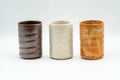 Japanese Teacup Set - Three Uniquely Glazed Tsutsu-gata Yunomi - 120ml