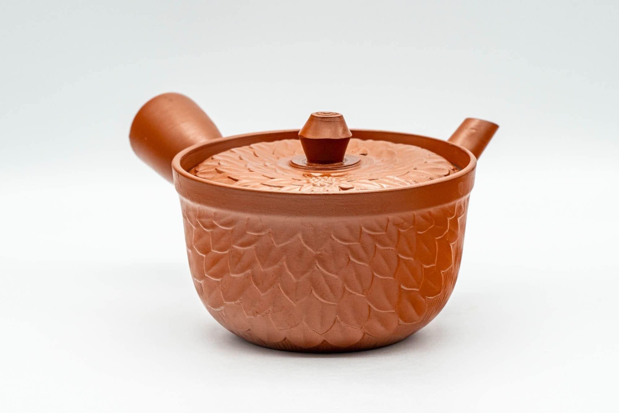 Japanese Kyusu - Floral Patterned Tokoname-yaki Teapot - 240ml