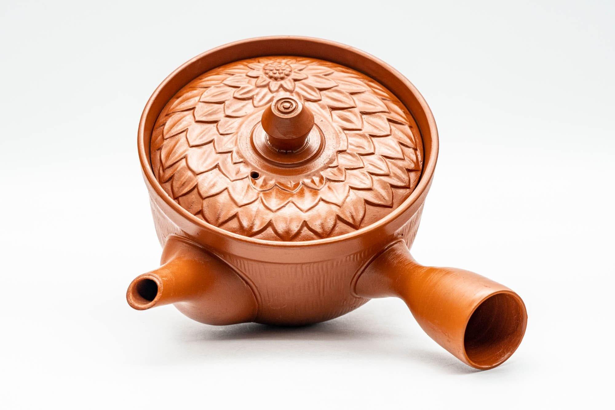 Japanese Kyusu - Floral Patterned Tokoname-yaki Teapot - 240ml