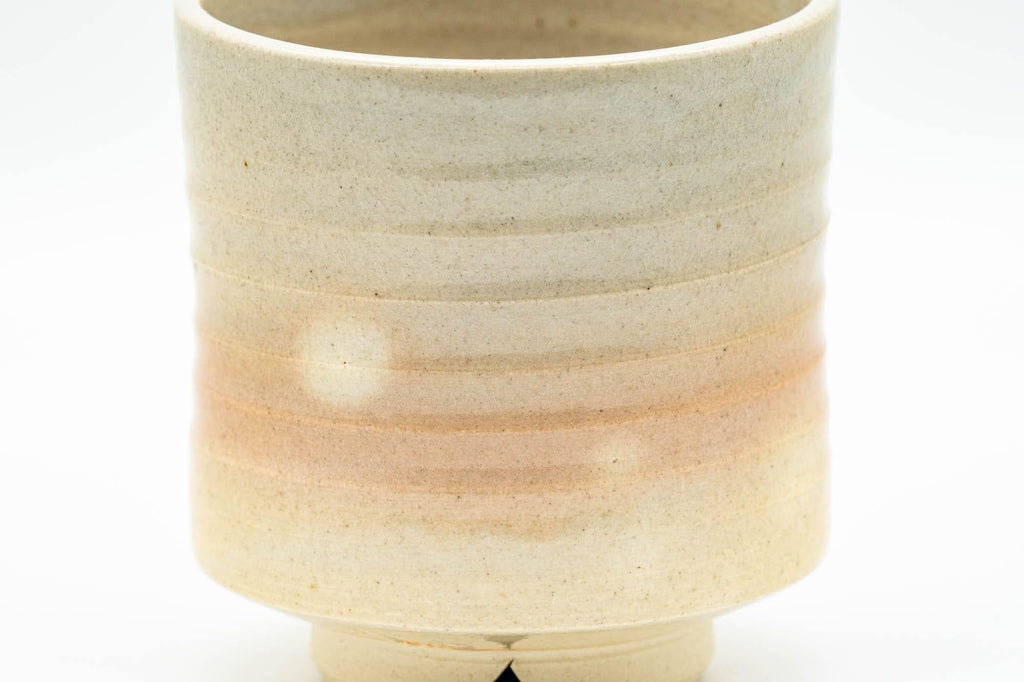 Japanese Teacup - Beige Pink Gohonte Hagi-yaki Spiraling Yunomi - 150ml
