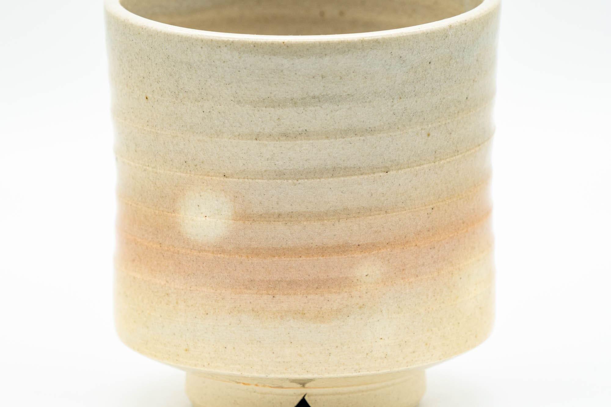 Japanese Teacup - Beige Pink Gohonte Hagi-yaki Spiraling Yunomi - 150ml