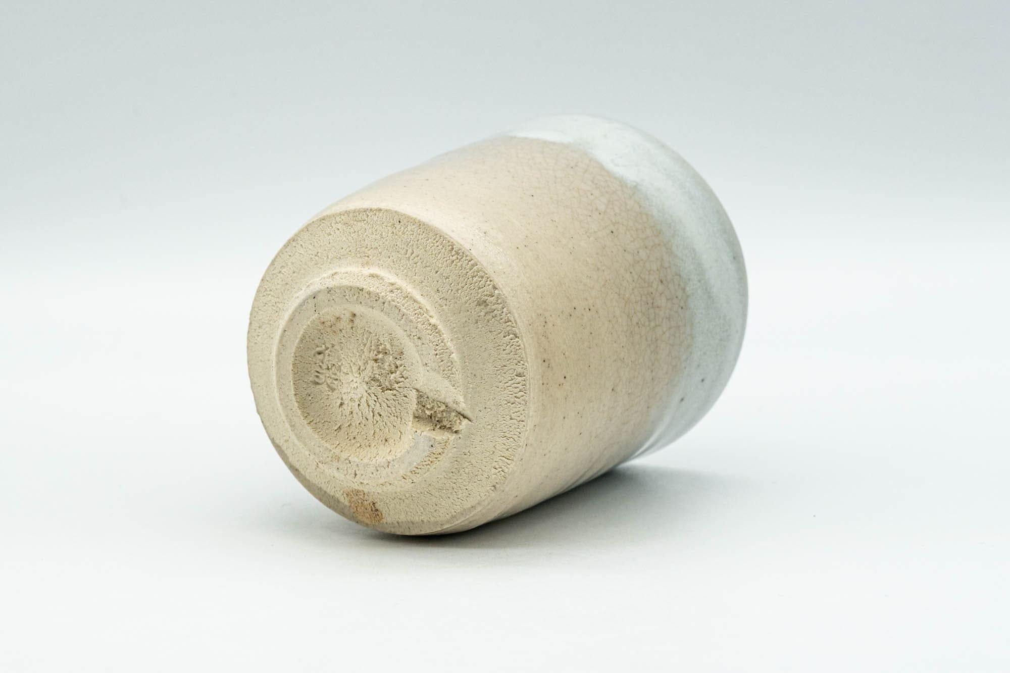 Japanese Teacup - Beige White Drip-Glazed Hagi-yaki Yunomi - 130ml