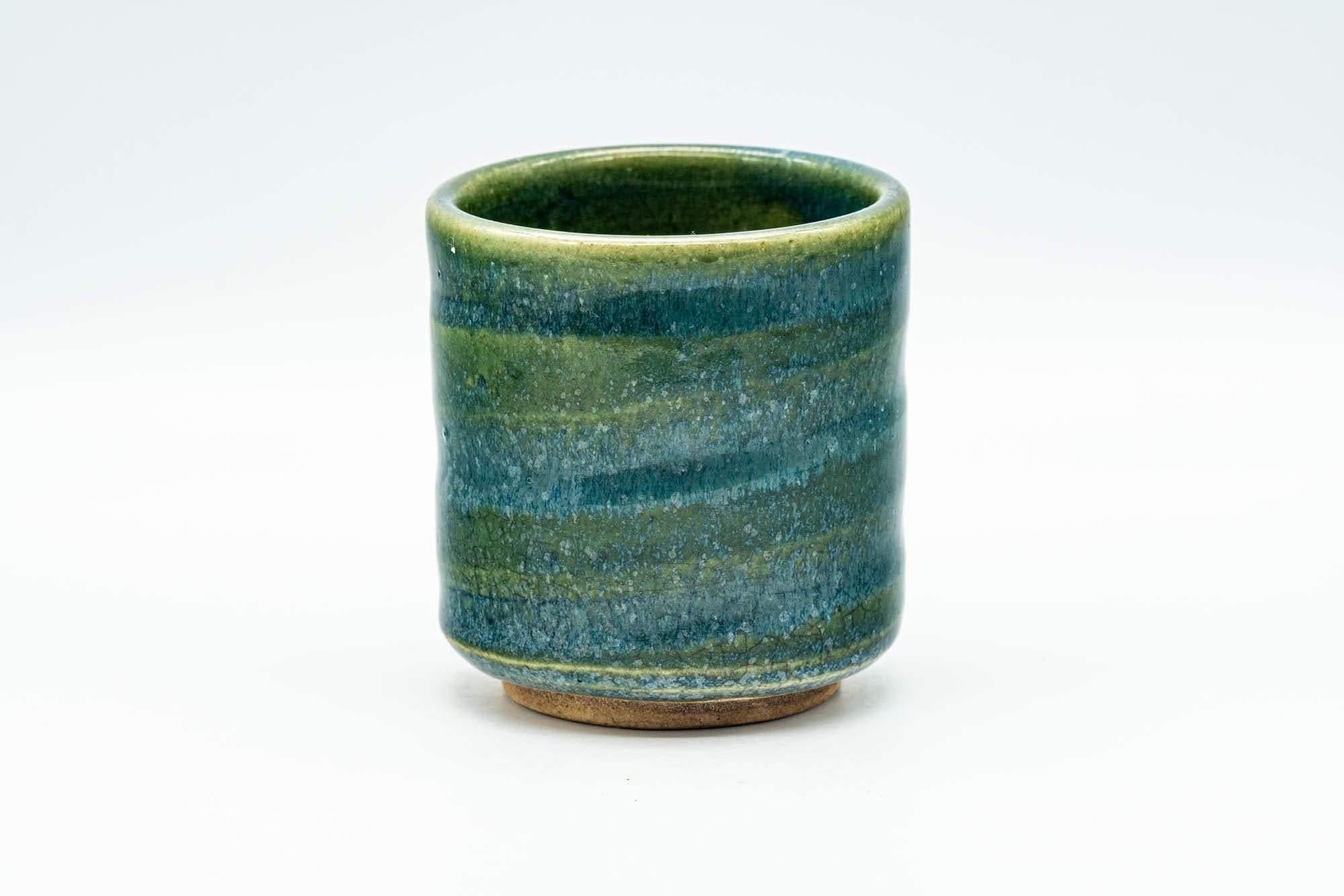 Japanese Teacup - Speckled Turquoise Green Glazed Yunomi - 140ml
