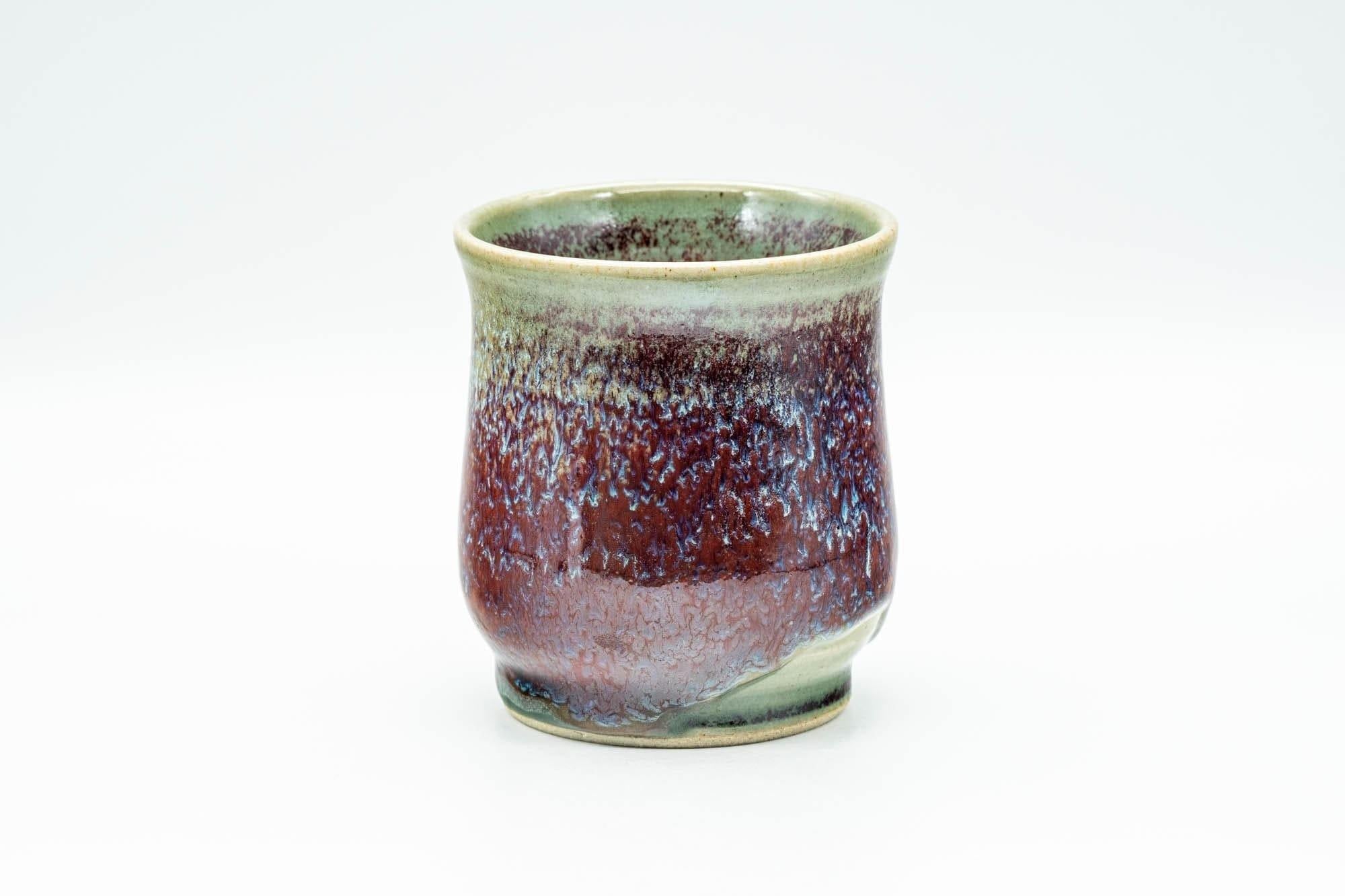 Japanese Teacup - Green and Purple Glaze Yunomi - 180ml