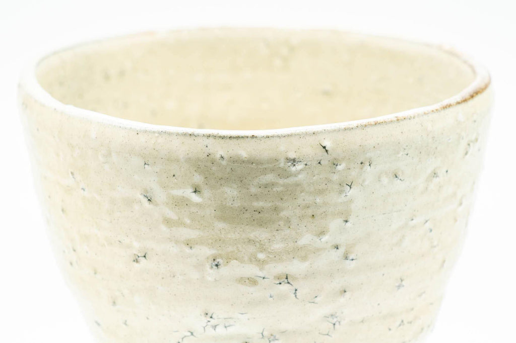 Japanese Teacup - Beige Cream Textured Wabi-Sabi Yunomi - 280ml