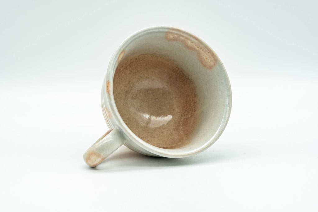 Japanese Teacup - Beige Gohonte Hagi-yaki Handled Yunomi - 140ml