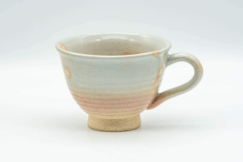 Japanese Teacup - Beige Gohonte Hagi-yaki Handled Yunomi - 140ml