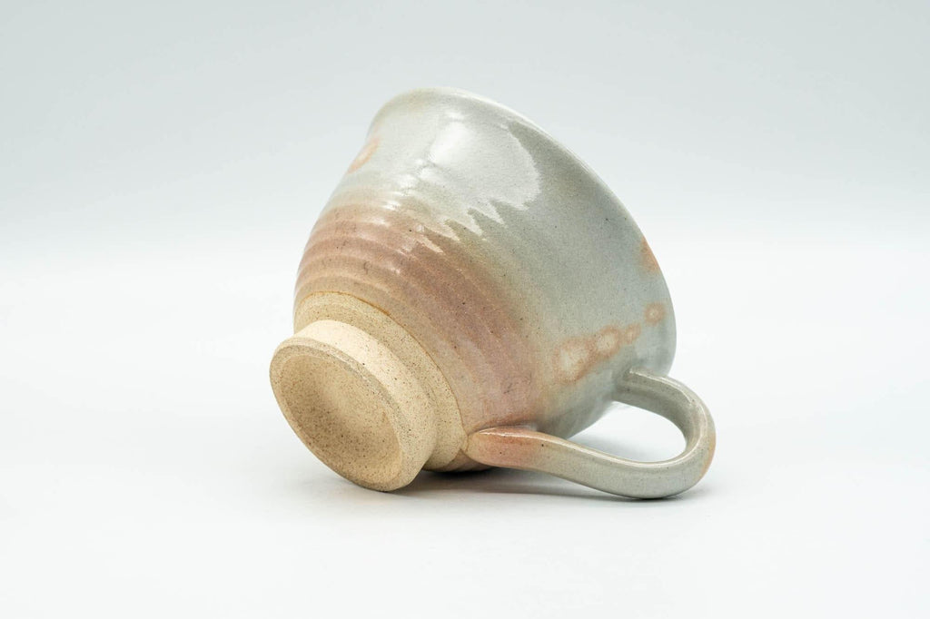 Japanese Teacup - Beige Gohonte Hagi-yaki Handled Yunomi - 140ml