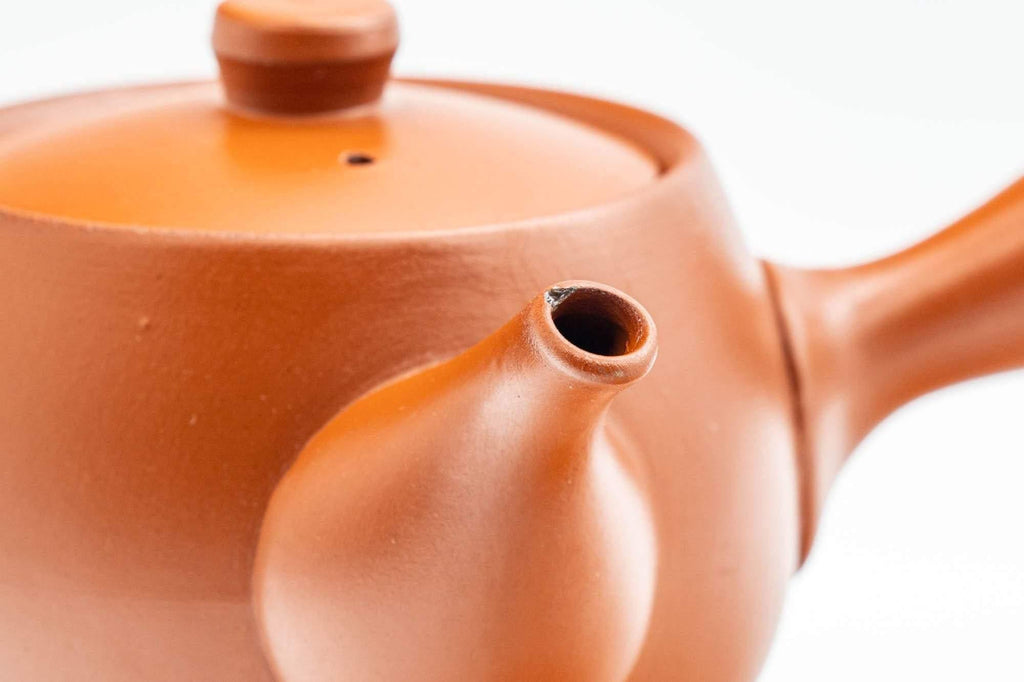 Japanese Kyusu - Bamboo Engraved Tokoname-yaki Debeso Teapot - 180ml