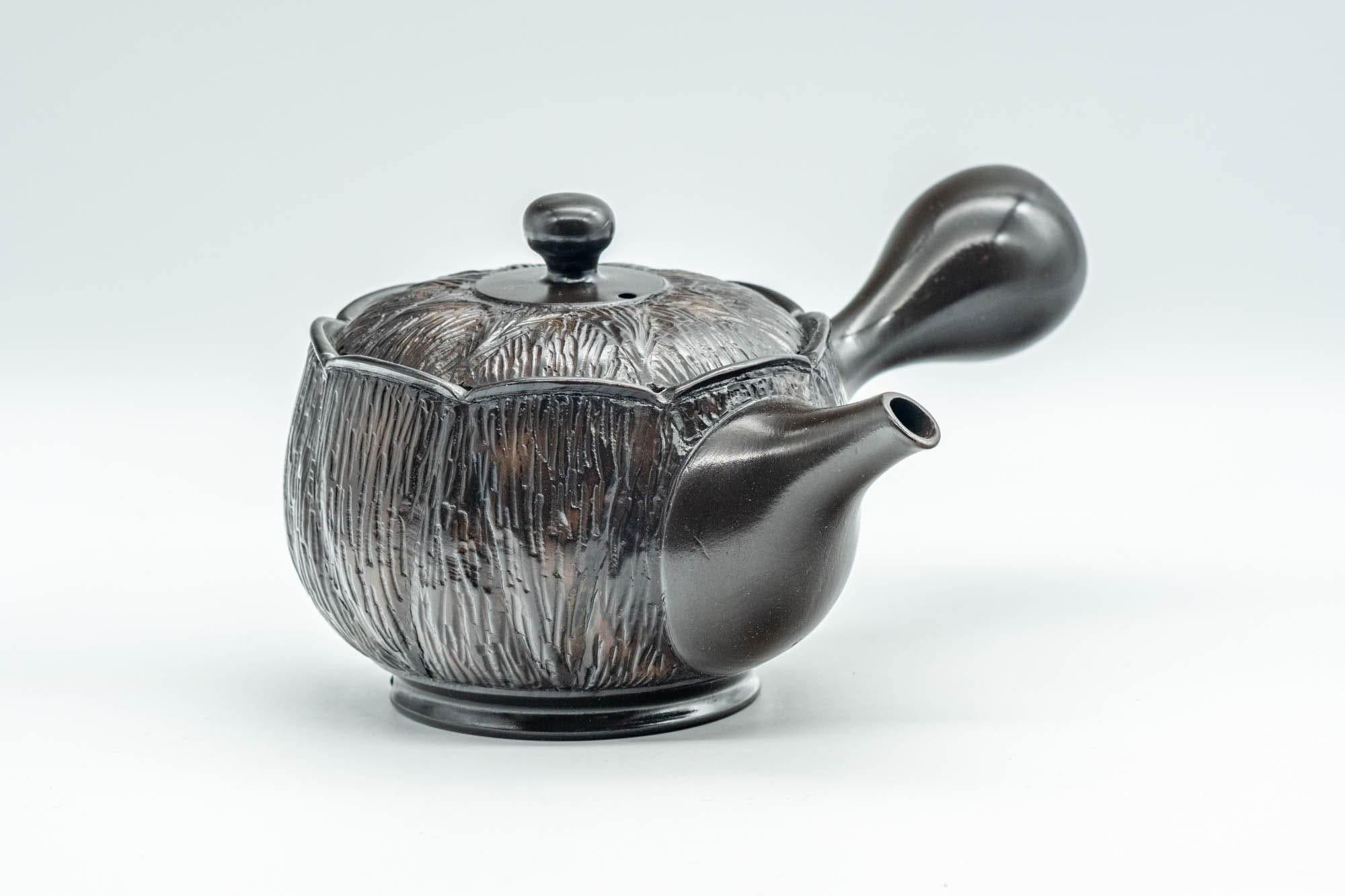 Japanese Kyusu - Textured Black Kurodei Tokoname-yaki Teapot - 250ml
