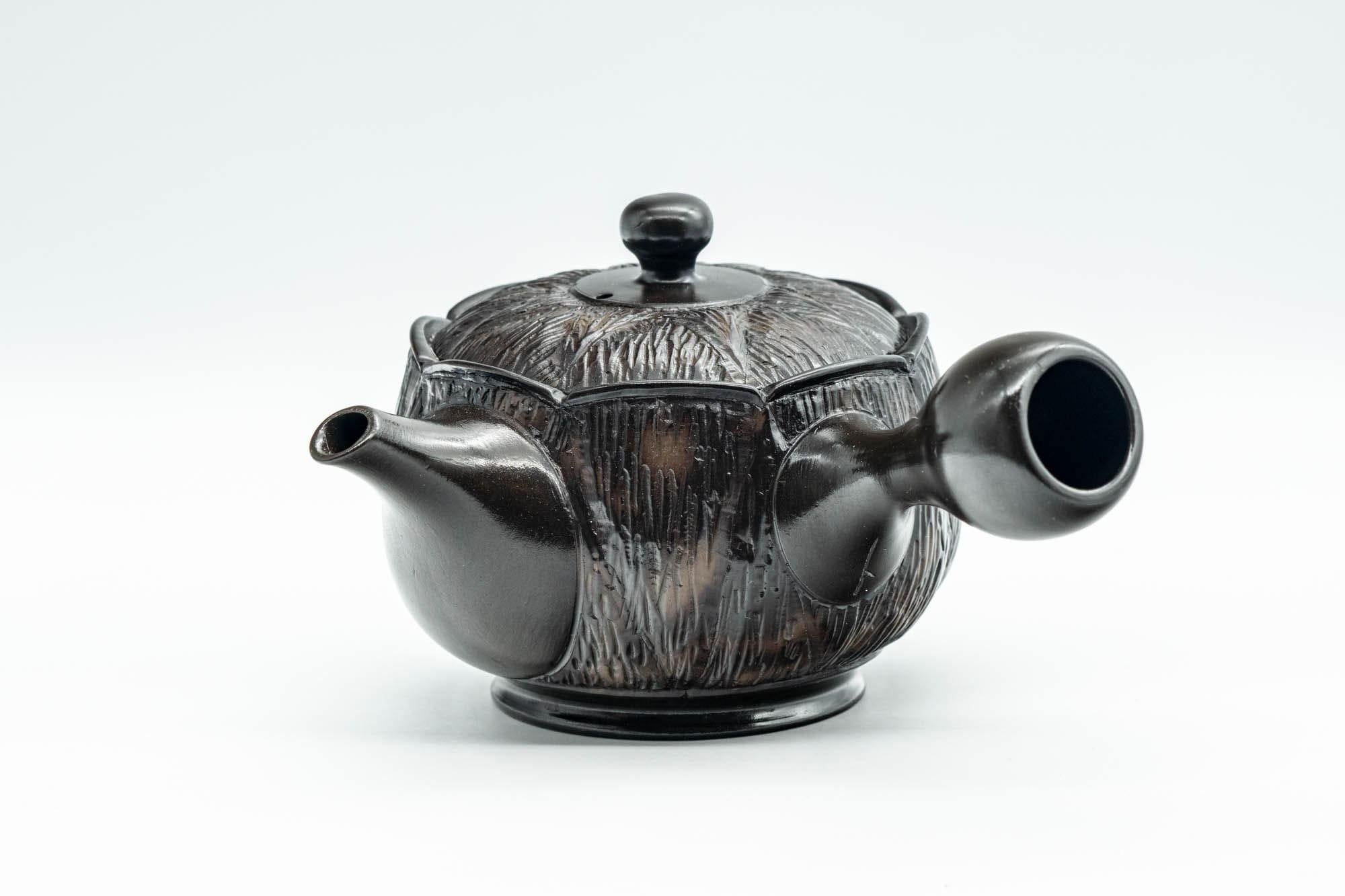 Japanese Kyusu - Textured Black Kurodei Tokoname-yaki Teapot - 250ml