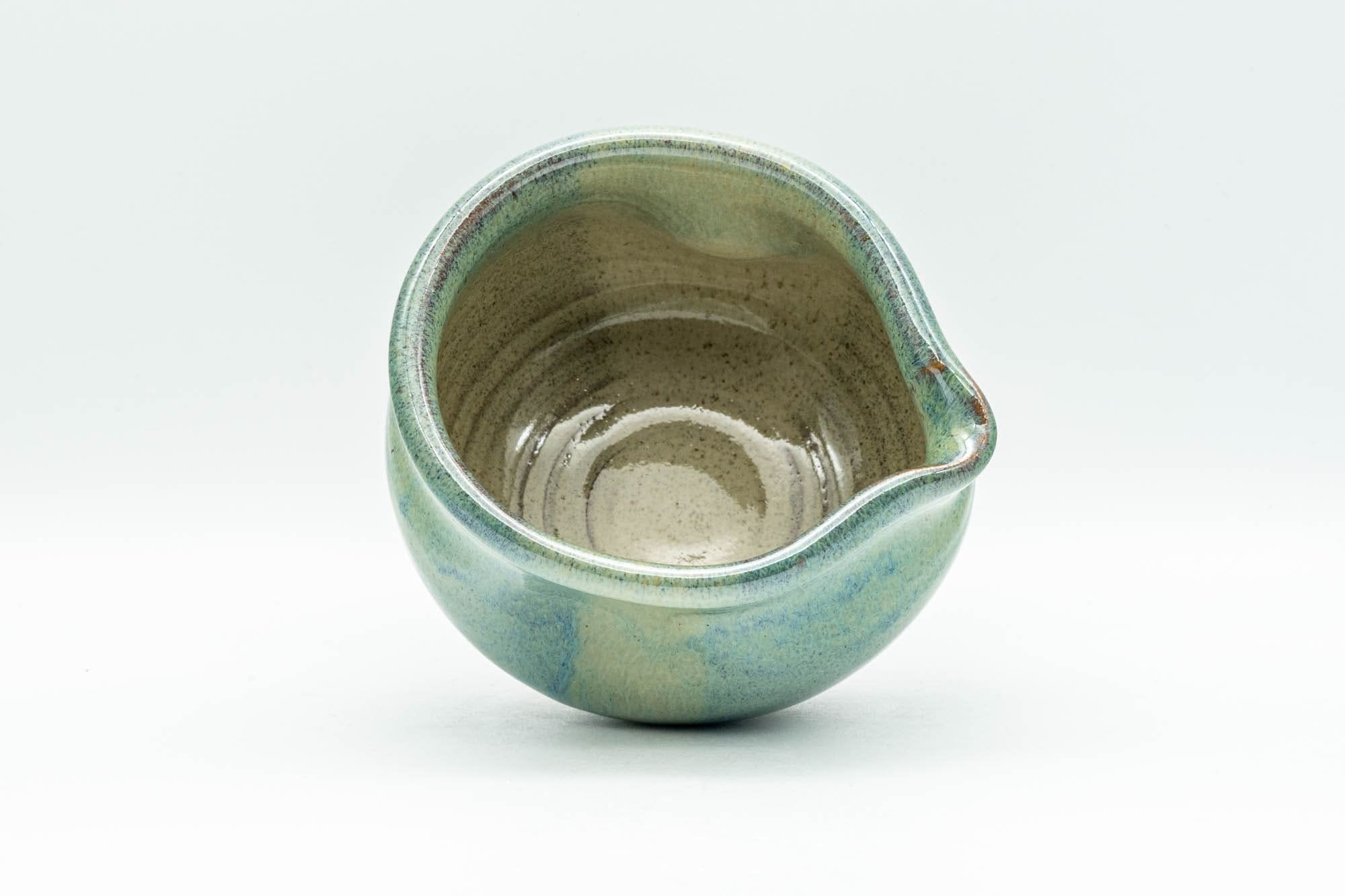Japanese Tea Set - Green Glazed Dobin Do-ake Teapot with Katakuchi Water Cooler and 2 Yunomi Teacups