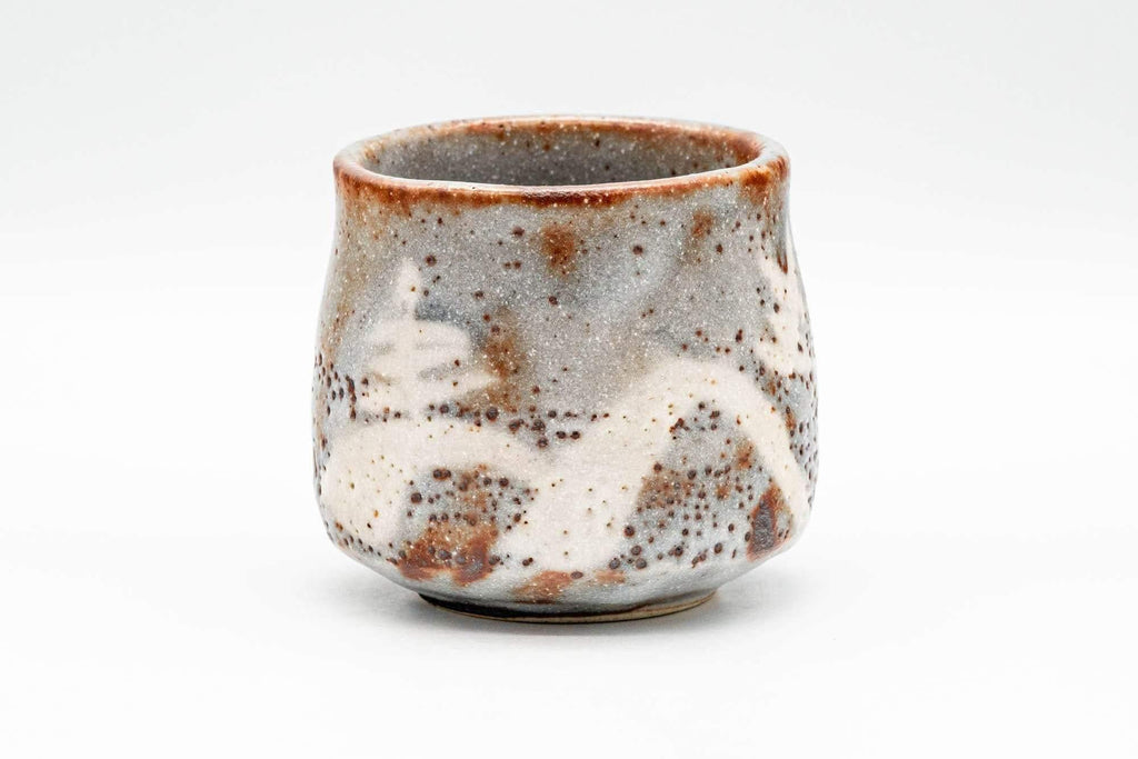 Japanese Teacup - Blue White Shino Glazed Yunomi - 160ml