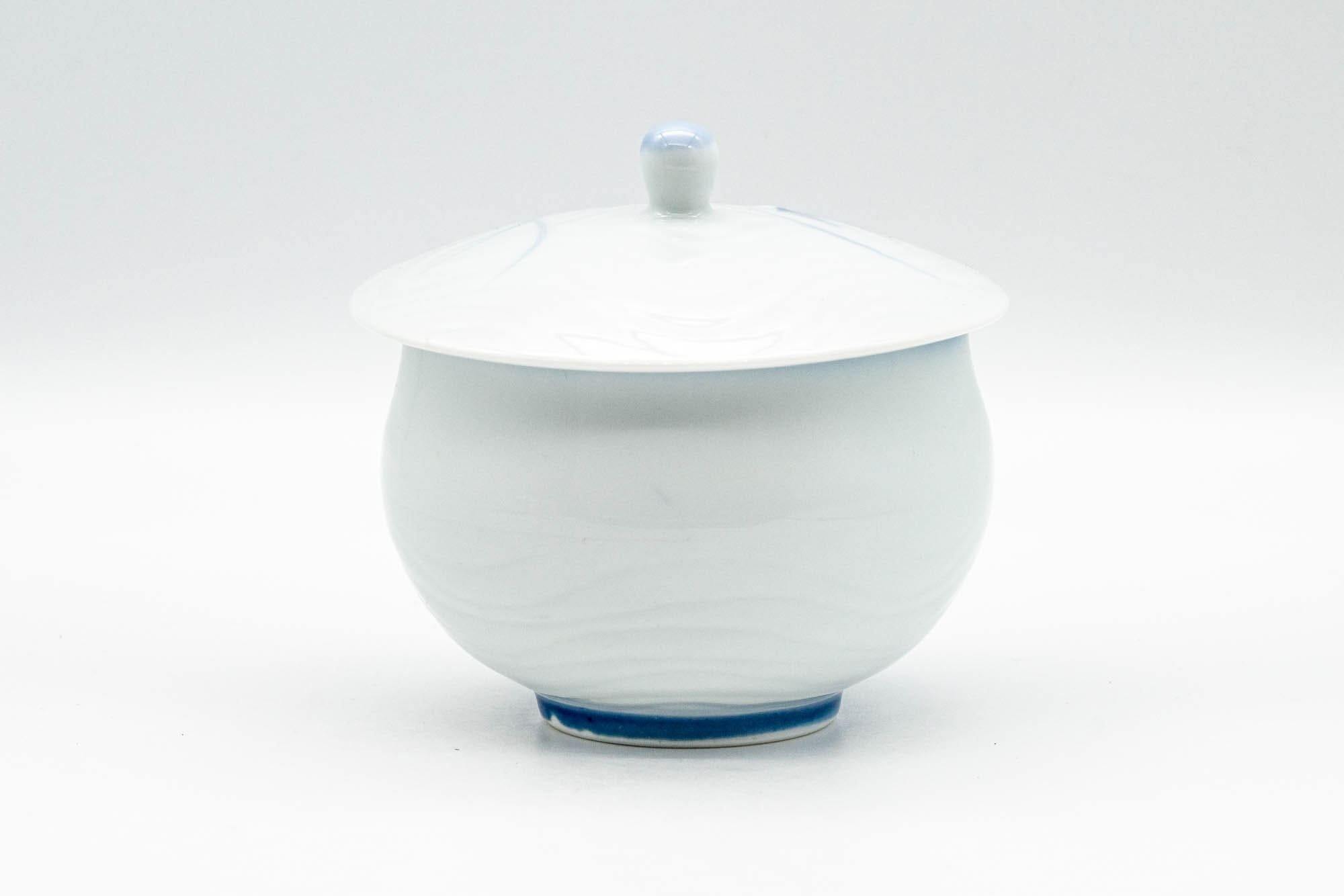 Japanese Teacup - Blue Pink Floral Arita-yaki Lidded Yunomi - 160ml