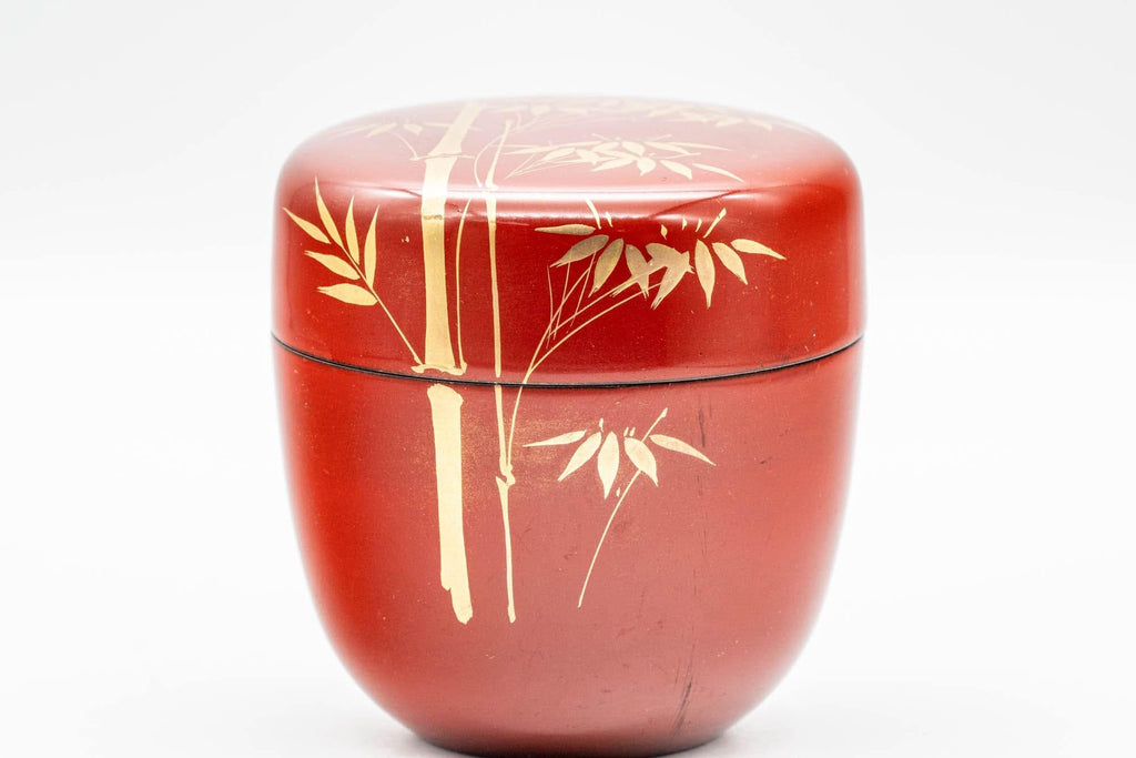 Japanese Natsume - Bamboo Red Lacquer Matcha Tea Caddy - 100ml