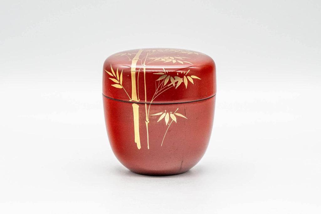 Japanese Natsume - Bamboo Red Lacquer Matcha Tea Caddy - 100ml