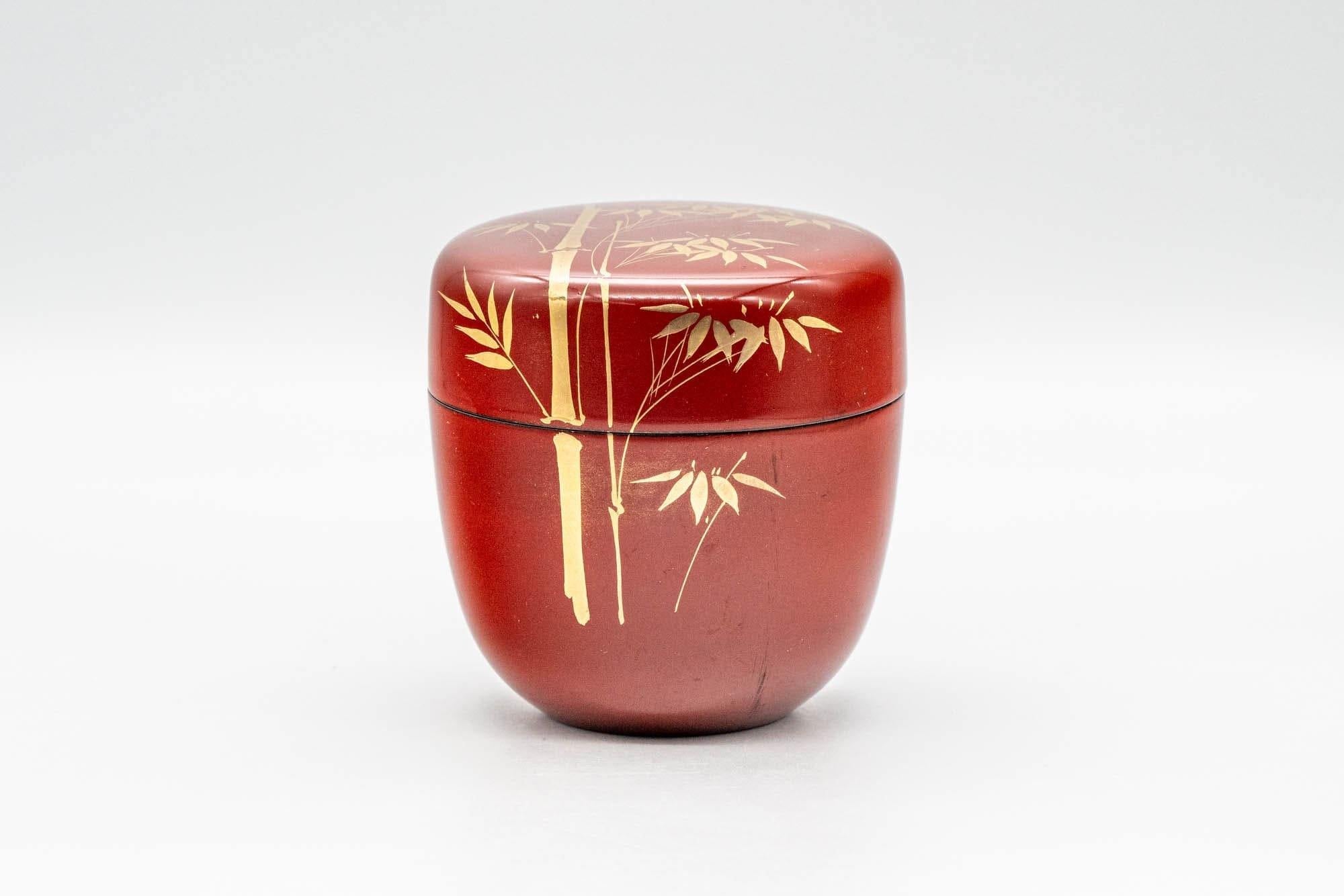 Japanese Natsume - Bamboo Red Lacquer Matcha Tea Caddy - 100ml