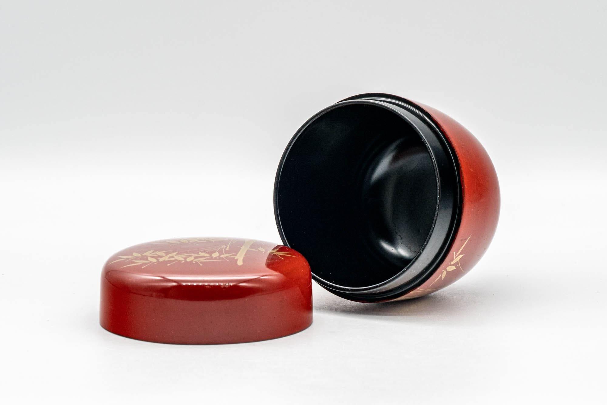 Japanese Natsume - Bamboo Red Lacquer Matcha Tea Caddy - 100ml