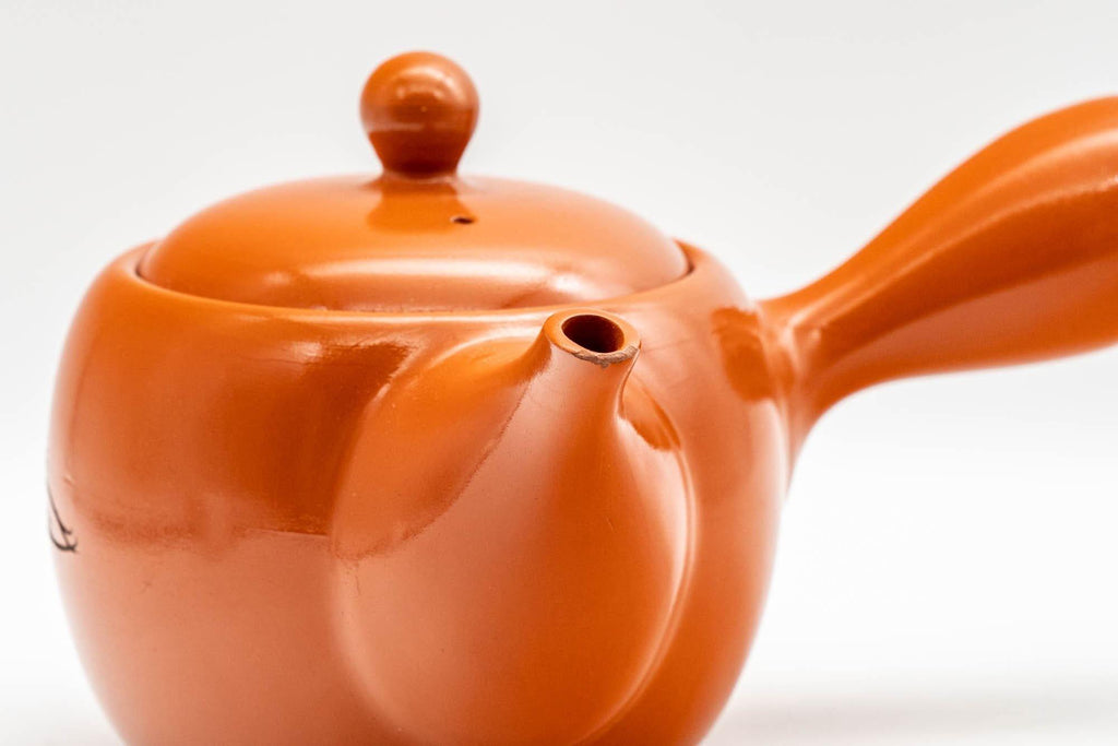 Japanese Kyusu - Engraved Landscape Tokoname-yaki Teapot - 325ml