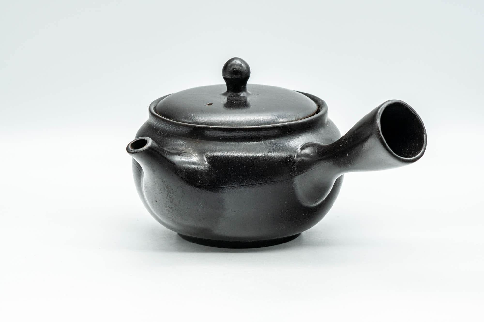 Japanese Kyusu - Black Kurodei Tokoname-yaki Basket Strainer Teapot - 330ml